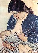 Stanislaw Wyspianski Motherhood, oil painting on canvas